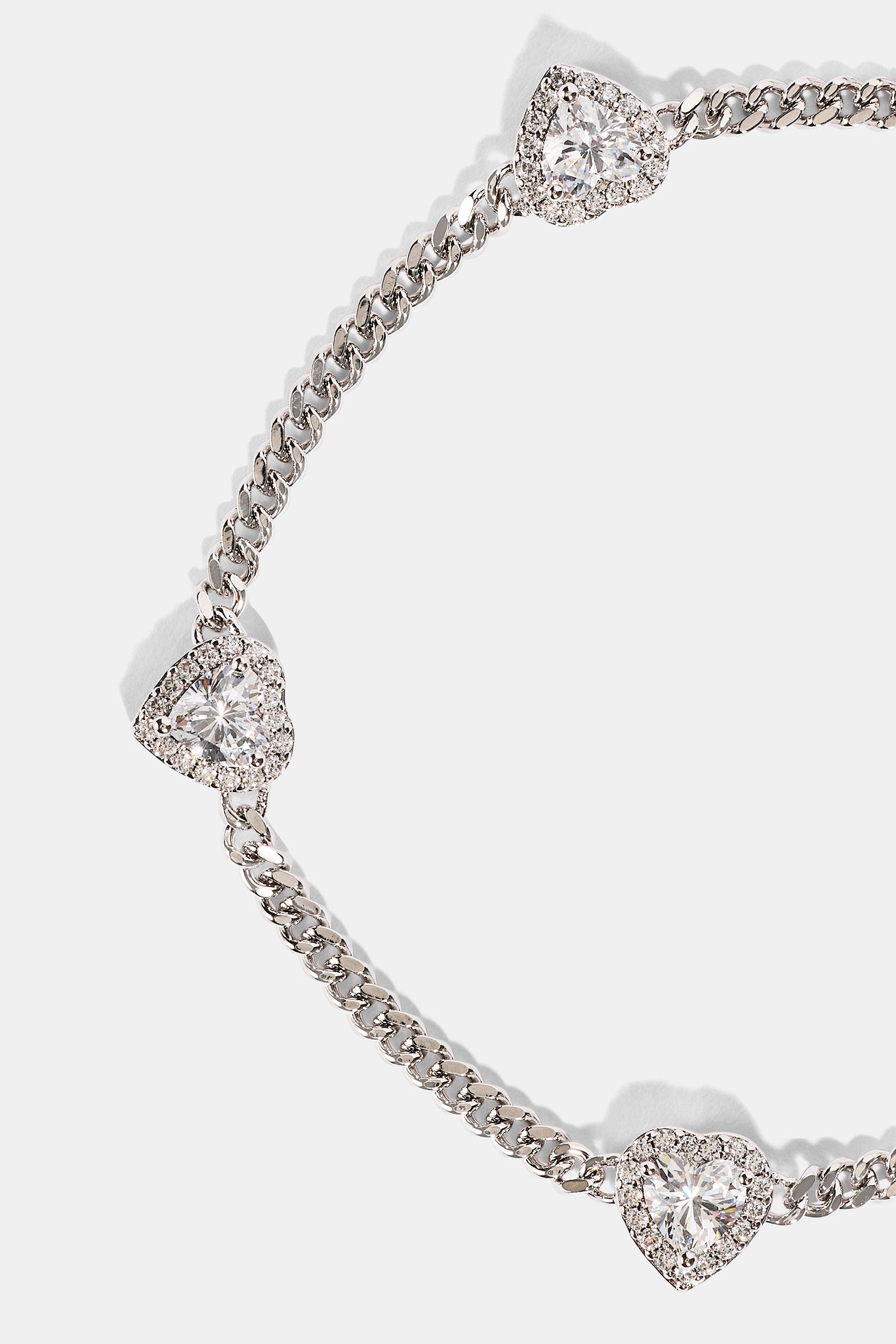 Mikro-Multi-Herz-Kuba-Armband – Weiß – 2,5 mm